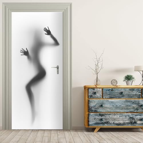VIRANDA 3D Door Stickers Murals Peel and Stick DIY Door Wallpaper Shadow Removable PVC Waterproof Door Decals Self-Adhesive Wall Covers Door Poster for Bedroom Living Room Decor 30.3 x 78.7 inch