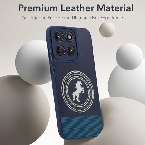 Image of Jkobi PU Leather Finish Back Cover Case for Motorola Moto Edge 60 Pro (Professional Minimalist Texture | MagSafe Compatile | Camera Protection | Sleek Sober Formal)