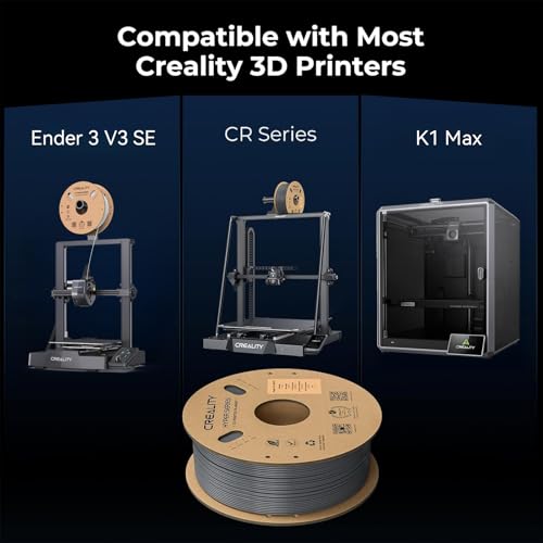 Image of Official CREALITY Hyper ABS Filament 1.75mm, High Speed ABS 30-350mm /s 3D Printer Filament ABS, High Impact Resistance, Dimensional Accuracy + /-0.02mm, 1KG(2.2lbs) Spool Black, Fit Most 3D Printers