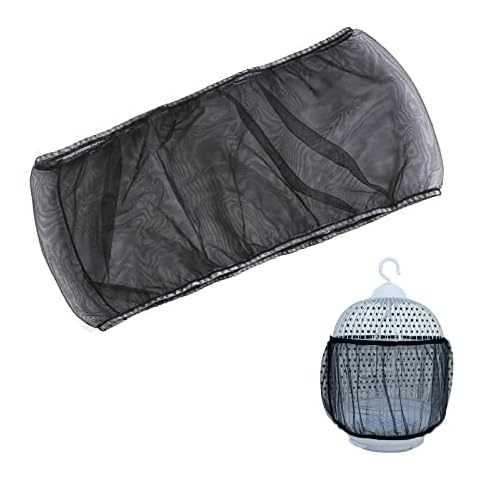Cubierta de Malla para Jaula de Pájaros Ajustable, Negro Cover