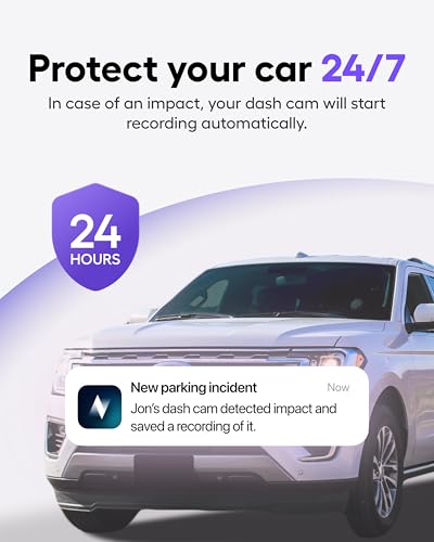 Image of Nexar Beam GPS Dash Cam - 1 Year Nexar App Subscription Included - Unlimited Cloud Storage, Drive Recordings, Parking Mode, Night Vision, All Inside the Nexar App - WiFi HD Front Dash Cam (64 GB SD)