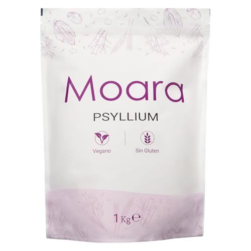 Cascara molida de Psilio rubio polvo 99% - Fibra plantago ovata molido - Psyllium husk fibre powder 1000g - Producto natural sin aditivos - Ideal para hacer pan sin gluten (Convencional 1k)