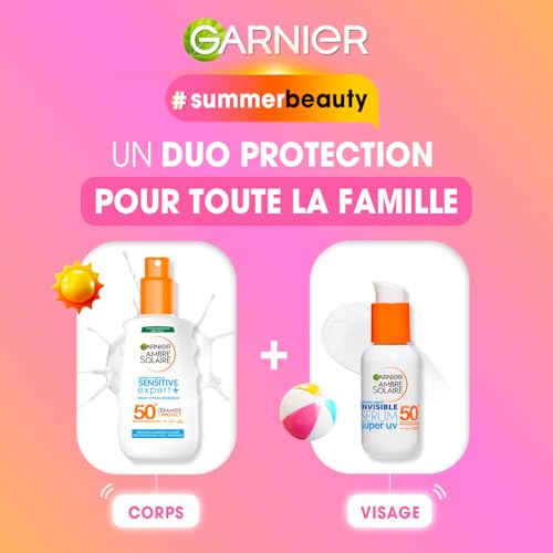 Sérum UV Invisible SPF50+ Garnier résistant à l'eau avec Spray Sensitive Expert+ - 2