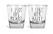 Mad Ink Fashions I Like His Beard, I Like Her Butt Funny Novelty Couples Shot Glasses | Set of 2 Shot Glasses | Great for Bride, Groom, Husband, Wife, Boyfriend, Girlfriend and Couples by
