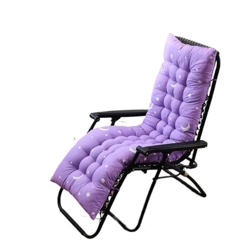 Recliner Cushions for Garden Chairs Soft Deckchair Cushion Long Rocking Chair Pad Comfortable Lounger Bench Cushion Size Options Available (Purple 53x180cm 1pc)