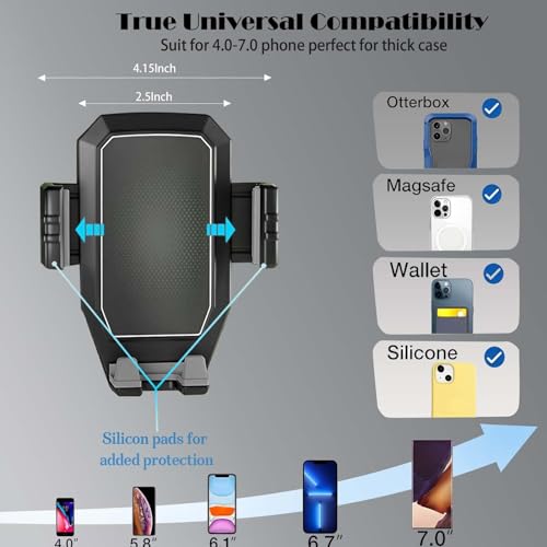 PUSOKEI Truck Phone Holder Mount, Heavy Duty Car Phone Holder for Dashboard Windshield 16.9 Inch Long Arm & Super Suction Cup - Image 3