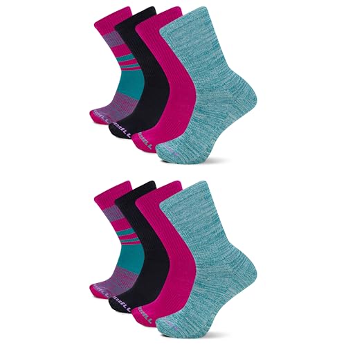 Image of Merrell Unisex Adult Men's and Women's Cushioned Midweight Ankle Socks - 4, 8, 12 Pairs - Moisture Wicking