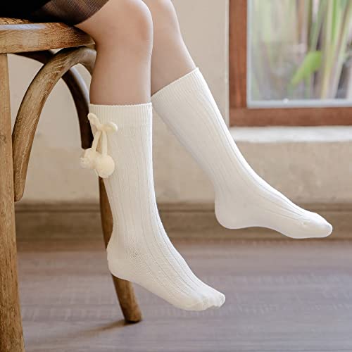 Kids Toddler Baby Princess Solid Girls Socks Stockings Length Mid-Calf Sock Knee-High Baby Care New (Beige, 3-12 Months)2