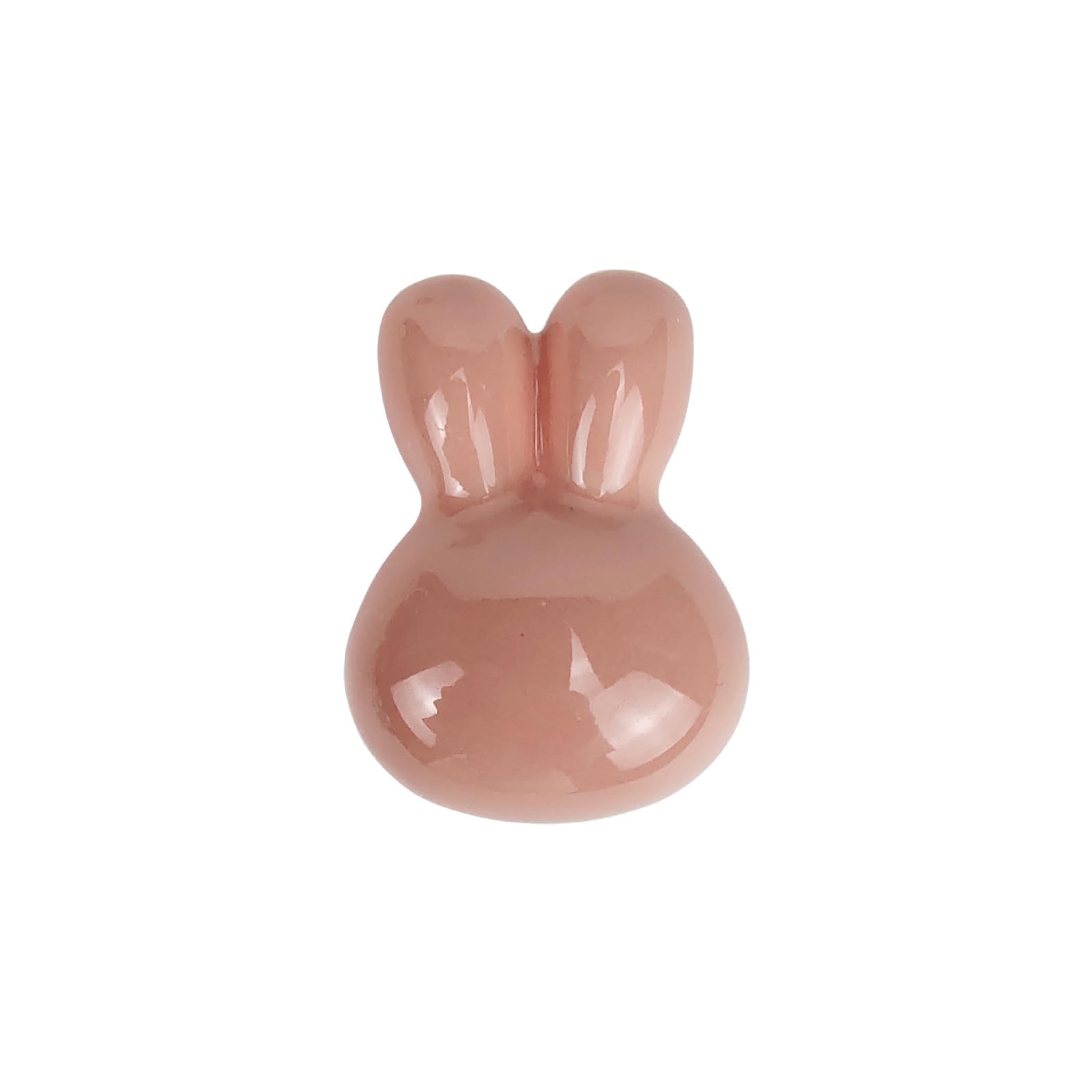 Keramik-Schrankknöpfe, Möbel- und Schubladengriffe, 8 Stück, Kaninchen-Keramikgriff, Schubladenschrank, Türknauf, niedliche Cartoon-Dekoration for Kinderzimmer, Rosa (Color : Orange)