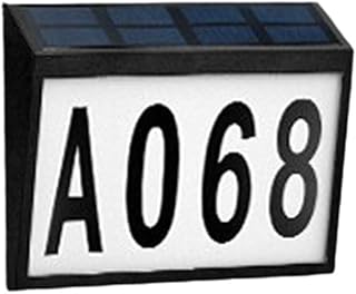 BGEDL LED Illuminated Address Wall-Mounted Address Number Plate Outdoor Door Sign Light Digital Address Indicator Courtyard Door Plate Light Exterior Door Sign Light Outdoor Alphanumeric Light