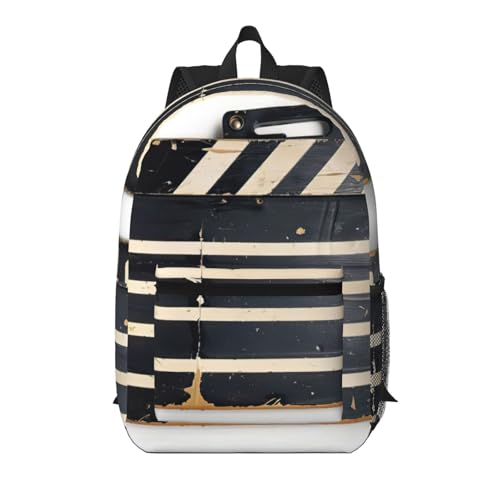 Sac à dos d'écolier léger EdWal Noir avec motif tableau noir unique pour homme et femme
