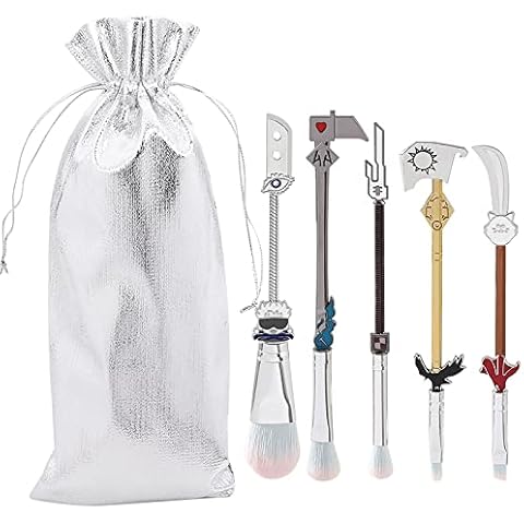Anime Jujutsu Kaisen Makeup Brushes - 5pcs Cosmetic Anime Itadori Yuji Cosplay Gift Makeup Brush Set for Women and Girls Cover