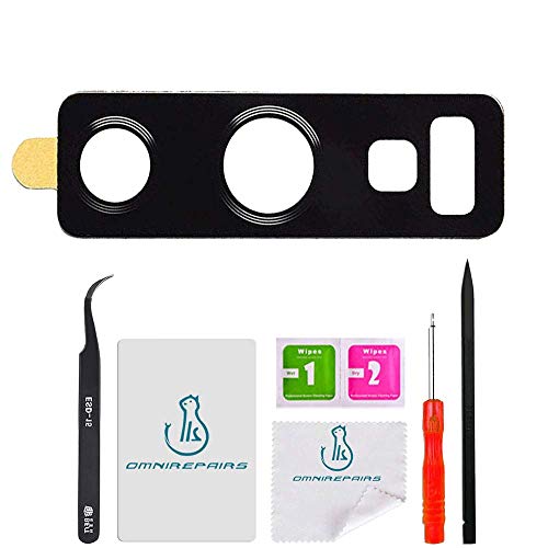 OmniRepairs Rear Facing Glass Camera Lens Replacement Compatible for Samsung Galaxy Note 9 N960 (All Models) with Adhesive and Repair Tools (Midnight Black)