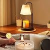 JIMEI Candle Warmer Lamp with Timer Electric Wax Warmer for Scented Wax Melt Warmer Melter for Jar Candles Dimmable Adjustable Height Gifts for Women Mom House Warming Frossted Glass Black