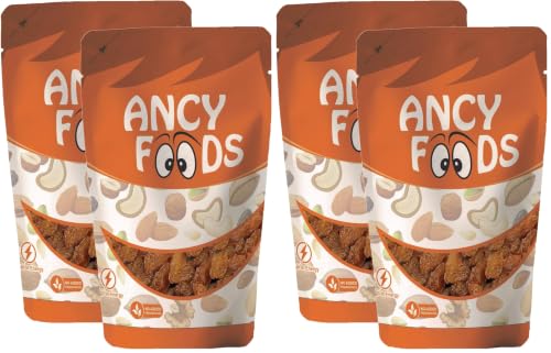 Image of Ancy Foods Dried Fruits Nuts And Seeds (Golden Raisins /Munakka /Kishmish, 500 Gm (2X250G)) (Pack of 2)