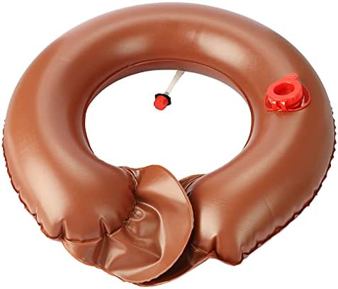 Fofetbfo 13 Inlease Tree Watering Ring, Durable PVC Drip Irrigation Water Pouch, Round Watering Bags for Trees Shrubs Plants Gardening, Brown