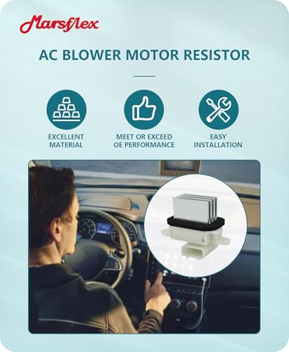 Image of Marsflex Blower Motor Resistor BL3Z19E624A for 2009 2010 2011 2012 2013 2014 2015 2016 2017 for Ford F150 Expedition, for Lincoln Navigator, Blower Resistor YH1829 4P1803 RU893 for Auto AC Control