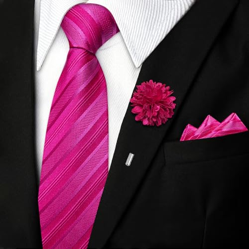 Image of DiBanGu Mens Zipper Tie Silk Pre-Tied Necktie with Gift Box