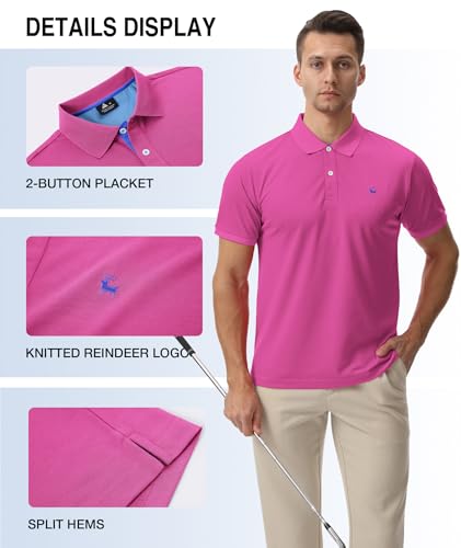 V VALANCH Polo Shirts for Men Short Sleeve Golf Polo Moisture Wicking Casual Collared Shirt Tennis Polo4