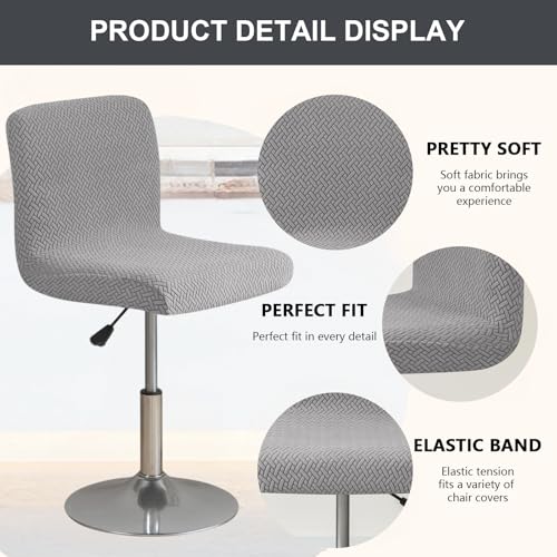 Image of Chair Covers Bar Stool Cover 2pc Bar Chair Cover Swivel Bar Stool Slipcover | Stretch Counter Height Bar Stool Cover High Back Chair Cover Counter Stool Bar Chair Covers for Kitchen Pub Dining Room,48