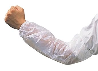 Liberty Glove & Safety 2818W Polyethylene Disposable Sleeve Cover with Elastic Ends, 18" Length, White Case of 2000