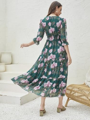 Image of TOPLOT Dress for Women with Floral Print