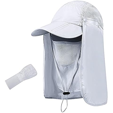 Gorra de Protección Solar Anti-UV con Cubierta Desmontable Cover