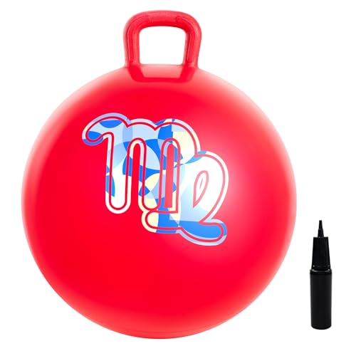 U&C Planet 18 Pouces Space Hoppers pour Les Enfants avec poignée Ballon de Saut Gonflable Ballon de Saut avec Pompe pour Les garçons et Les Filles âgés de 3 à 8 Ans