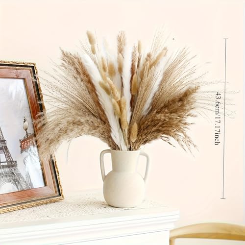 60pcs Flores Secas Preservadas Pampas Grass Decoración miniatura 4