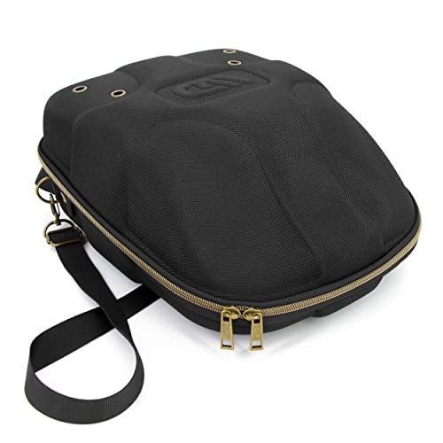 CASEMATIX Hut-Reisetasche für bis zu 6 Baseballkappen mit bruchfester Hartschale außen, verstellbarem Schultergurt und komfortablem Griff - Tragbarer Huttasche für Reisen und Hüte Cover