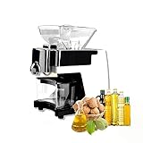 FREEDOH Prensa Aceite Electrónica Máquina 530W 110V / 220V Hogar/Comercial Máquina Extractora Aceite Acero Inoxidable para Maní Sésamo Colza Nuez,110v