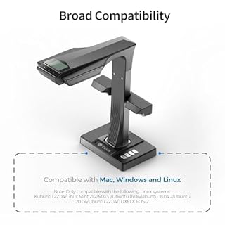 CZUR ET24 Pro Scanner Professionale per Libri e Documenti HD 24 MP Fotocamera, Tecnologia di 3a Generazione, Scansione A3, Riconoscimento 180+ Lingue, Supporto HDMI, Compatibile Windows/MacOS/Linux