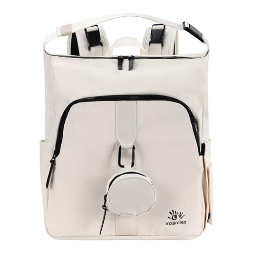Diaper Bag Backpack with Changing Pad, Wet Dry Bag, Pacifier Case and Stroller Straps, Soft Cotton Lining, Baby Travel Bag for Moms and Dads?Beige?