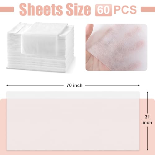 Image of Spa Bed Sheets Disposable Massage Table Set, 60 Pcs Massage Sheets Cover Non-Woven Fabric for Beauty Salon, Hotels, 70'' x 31''