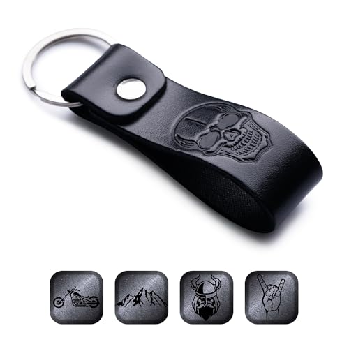 Porte-clés en cuir pour homme, cadeau pour femme et homme, anniversaire et anniversaire de...