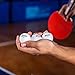 Champion Sports 3 Star Table Tennis Ball Pack, Tournament Grade, White, 40mm Seamless Design, 6 Balls