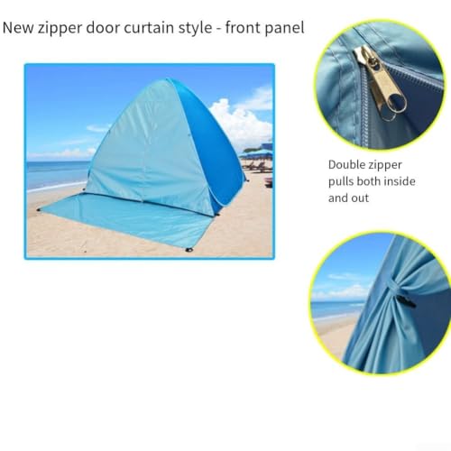 Tienda de campaña de playa automática para 2 personas con protección UV y ventanas de malla 6
