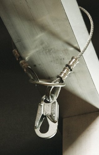 Image of Guardian Fall Protection 10401 4-Foot Galvanized Cable Choker Anchor with Thimble Ends