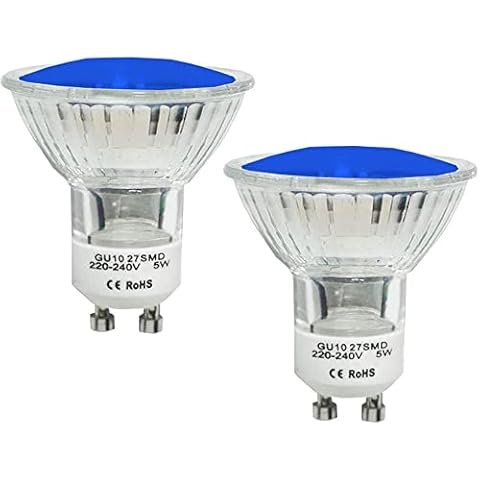 Gu10 LED Light Bulb Blue, 5W GU10 LED Light Bulbs for Spotlight Bulbs, Recessed Ceiling Light, Ambient Mood Decorative Festive Lighting 2 Pack Cover