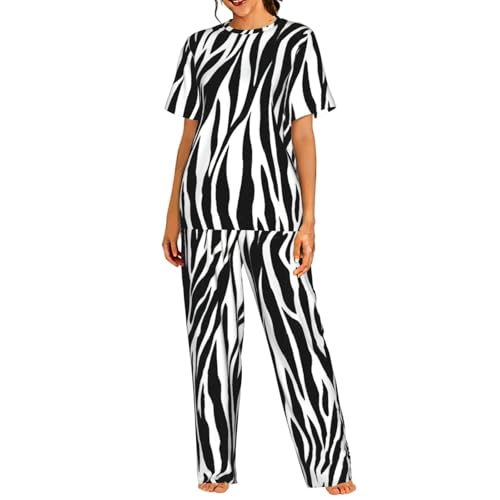 Pyjama court imprimé zèbre pour des soirées cocooning réussies