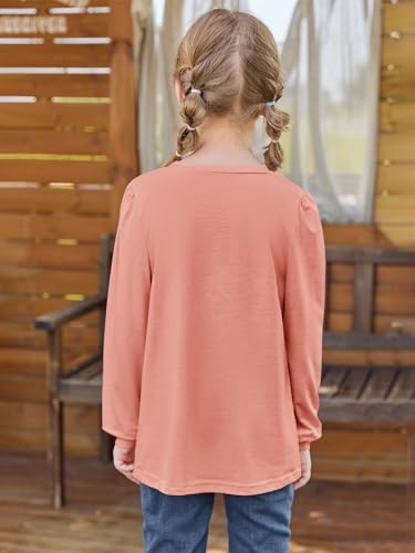 Image of Haloumoning Girls Crew Neck T Shirts Peplum Babydoll Tops Tees 4-15 Years | Girls T-Shirts, Casual Loose Tunic Tops, Cute Ruffle T Shirts, Short Sleeve Shirts, Long Sleeve Blouse