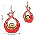 Norrclp Home Decor Modern Abstract Art Ceramic Statue Table Decorations for Dining Room Living Room Office Centerpiece (Red and Gold, Small)