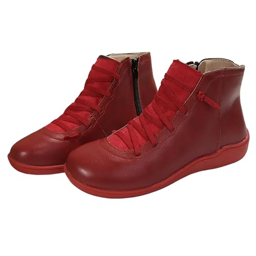 Botines suaves de mujer estilo occidental con cremallera confort y moda elegante