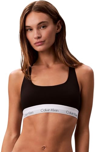 Calvin Klein Brassière Femme Unlined avec Ceinture Emblématique, Noir (Black), M
