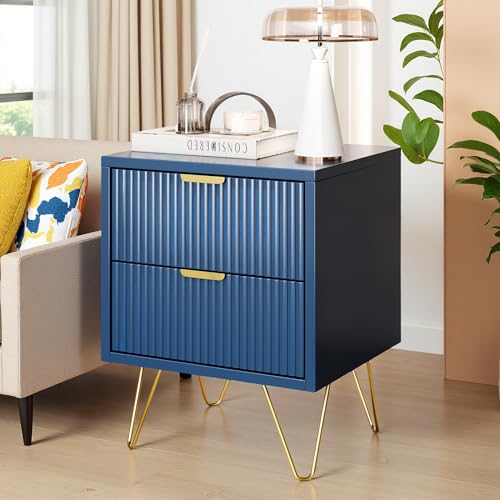 HFASD Mesita de noche con 2 cajones cómoda