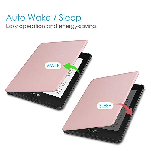 Image of Fintie Slimshell Case for 6 inch Kindle Paperwhite (10th Generation, 2018 Release) - Premium Lightweight PU Leather Cover with Auto Sleep /Wake for Amazon Kindle Paperwhite E-Reader, Rose Gold