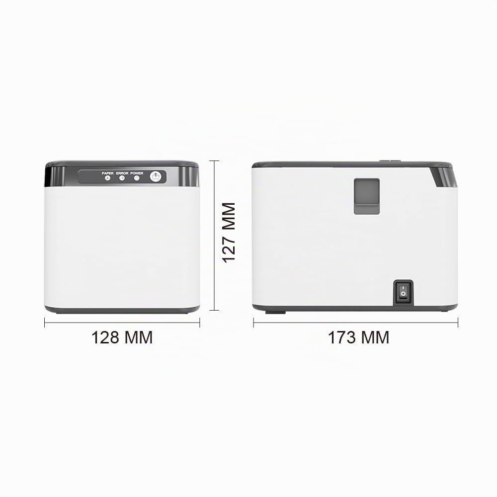 Bisofice Impresora Tickets termica 80mm, Impresora de Ticket con conexión USB+LAN, Compatible con Comando ESC/POS para restaurantes, supermercados, Comercio