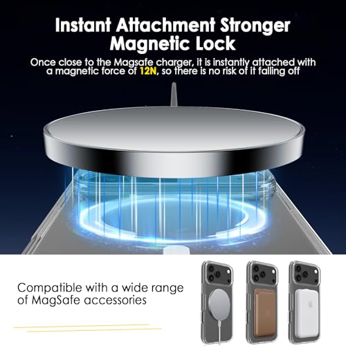 Image of FanTEK Phone Case Compatible with iPhone 17 Pro Max 6.9 Inch, Magnetic Case Clear Protective Bumper Hard Back Cover