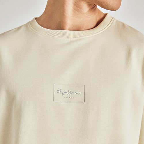 Image of Pepe Jeans Mens Full Sleeve T Shirt Beige