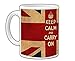 T33 - KEEP CALM and CARRY ON - Bandiera Inglese Inghilterra - Tazza Mug 11OZ con scatola - Idea Regalo per fan